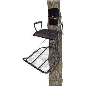 Big Game Captain XC Hang-On Treestand, Lightweight Steel Construction w/Flip-Back Flex-Tek Seat, 300 lbs Weight Rating, 24"x30" Foot Platform