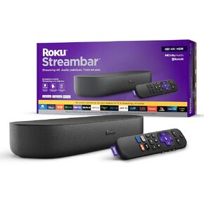 Roku Streambar 4K HDR Streaming Device & Premium Soundbar All in One (Spanish Edition) | Roku Streambar Dispositivo 4K HDR de Streaming y barra de sonido Premium Todo en uno con Control remoto de voz