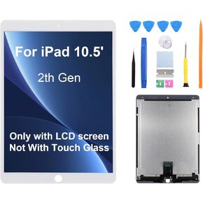 LCD Screen Replacement Kit for iPad 10.5-inch 2st Gen (A2602 A2604 A2604 A2605), with Repair Tools Without Button + (Black)