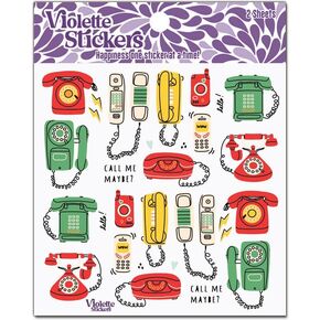 Retro Phone Stickers by Violette Stickers