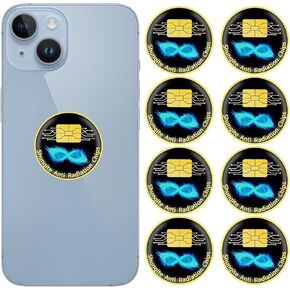 8 Pieces Cell Phone Blocker Protection Neutralizers Stickers for Smart Phones Tablets Laptops Computer WiFi Priner TV Electronic Devices Black