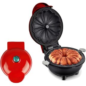 Mini Pancakes Maker Machine,Household Mini Cake Machine Non-Stick Cooking Surfaces,Generic Cake Maker,Countertop Mini Cake Pop Maker,Pancake Maker for Breakfast Lunch & Snacks,Red