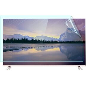 Anti-Glare Film for TV 55 Inch Anti-Blue Light Film Anti Glare TV Screen Protector Indoor Outdoor TV Glare Screen Frosted Film Anti-Reflection Rate Up to 90%