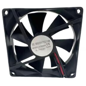 YT9225K Fan 9.2CM for 12V 0.18A 9225 92X92X25MM 2-Wire Cooling Fan