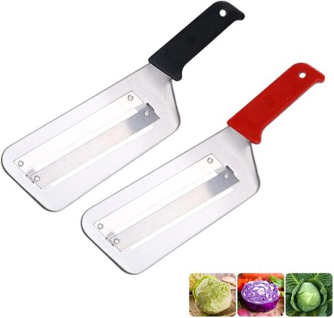 Dual Blade Julienne Cutter, Multifunctional Vegetable Cutter, Upgraded Stainless Steel Double-layer Slicer, Cabbage Slicer Shredder, Stainless Steel Vegetable Cutter (Black) in Saudi Arabia