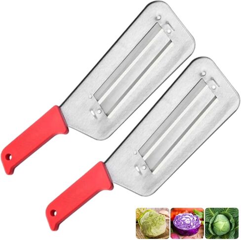 Dual Blade Julienne Cutter, Multifunctional Vegetable Cutter, Upgraded Stainless Steel Double-layer Slicer, Cabbage Slicer Shredder, Stainless Steel Vegetable Cutter (Black) in Saudi Arabia