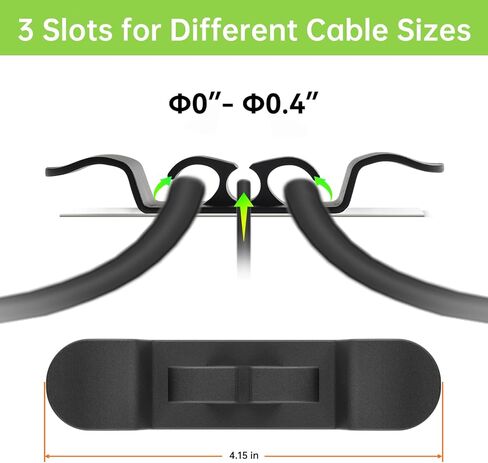 6PCS Cord Organizer for Appliances, Upgraded Kitchen Appliance Cord Wrap, Cord Holder Stick on Pressure Cooker, Coffee Maker, Air Fryer and Blender(3 Black + 3 White) in Kuwait