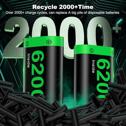 Rechargeable Battery Packs with Charger for Xbox One Controller, Charging Station Dock with 2 x 6200mWh Batteries Pack, Xbox One Charging Accessories Kit for Xbox Series X|S/One S|X/One Elite in Kuwait