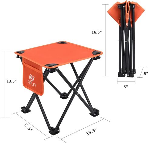 Opliy Camping Stool, Folding Samll Chair Portable Camp Stool for Camping Fishing Hiking Gardening and Beach, Camping Seat with Carry Bag (Green, L 13.5") in Kuwait