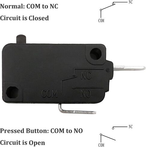 Microwave Oven Door Switch Replacement Part, 16A 125VAC, KW3AT-16 (Downward Compatible with KW3A-16), 2X Normally Open + 1x Normally Closed in Kuwait