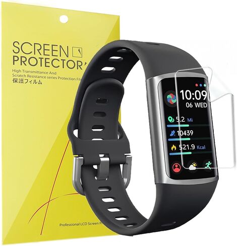 Compatible for FITVII FINO 2 Screen Protector, [6 Pack] Full Coverage TPU Clear Film Compatible for FITVII FINO 2 Slim Fitness Tracker (6 Pack) in Saudi Arabia
