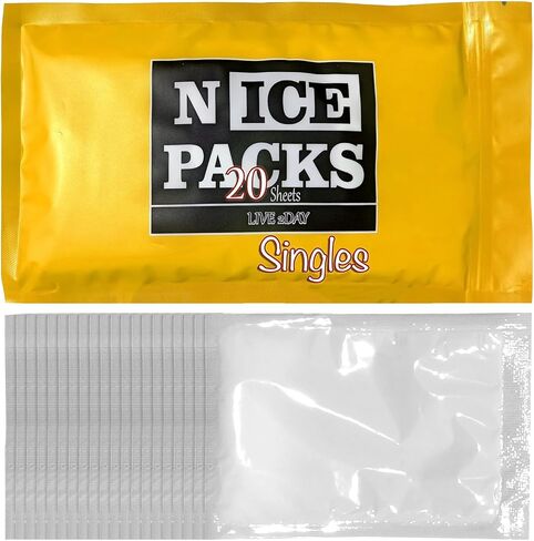 Nice Packs Reusable Dry Ice Packs for Coolers, Lunch Boxes, Frozen Food Shipping - Flexible and Long Lasting (10 Large Sheets) in Saudi Arabia