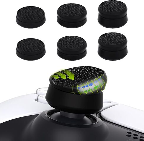 Playvital 3 ارتفاع درع الإبهام CUSTION CUSHION CAPS قبضة الإبهام لـ PS5 ، ل PS4 ، غطاء قبضة الإبهام للوحدة اللاسلكية Xbox Core ، أغطية قبضة الإبهام لأجهزة Xbox One ، Elite Series 2 ، لـ Switch Pro - Black in Saudi Arabia