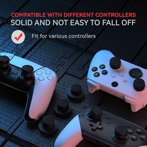 Playvital 3 ارتفاع درع الإبهام CUSTION CUSHION CAPS قبضة الإبهام لـ PS5 ، ل PS4 ، غطاء قبضة الإبهام للوحدة اللاسلكية Xbox Core ، أغطية قبضة الإبهام لأجهزة Xbox One ، Elite Series 2 ، لـ Switch Pro - Black in Saudi Arabia