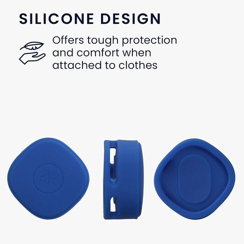 kwmobile Silicone Clip Compatible with Samsung SmartTag - Protective Silicone Clip for Tracker - Blue in Kuwait