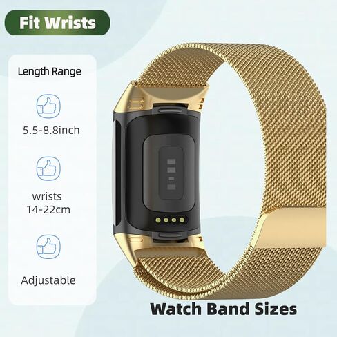 Bands with Case Compatible for Fitbit Charge 6/5, Metal Adjustable Braided Strap with Magnetic Clasp, Stainless Steel Mesh Loop TPU Bumper Cover for Men Women in Kuwait
