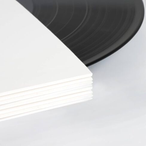 20ct 12-Inch LP Vinyl Record Jackets - 350gsm White Cardboard Covers, Blank Album for Outer Sleeves, No Center Hole, for CD Collection in Kuwait