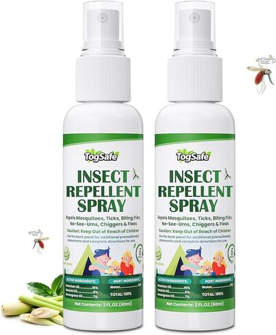 Mosquito Repellent Spray - Plant-Based Natural Insect Repellent Spray with Essential Oils, DEET-Free, Long-Lasting Protection (2 Fl Oz, 2 Pack) in Saudi Arabia