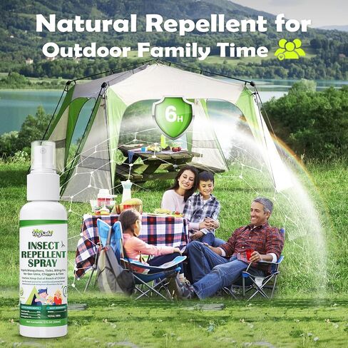 Mosquito Repellent Spray - Plant-Based Natural Insect Repellent Spray with Essential Oils, DEET-Free, Long-Lasting Protection (2 Fl Oz, 2 Pack) in Saudi Arabia