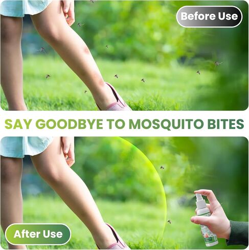 Mosquito Repellent Spray - Plant-Based Natural Insect Repellent Spray with Essential Oils, DEET-Free, Long-Lasting Protection (2 Fl Oz, 2 Pack) in Saudi Arabia