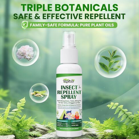 Mosquito Repellent Spray - Plant-Based Natural Insect Repellent Spray with Essential Oils, DEET-Free, Long-Lasting Protection (2 Fl Oz, 2 Pack) in Saudi Arabia