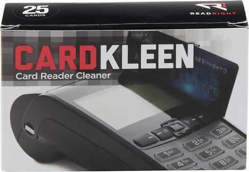 اقرأ يمين RR1222 Cardkleen بطاقات تنظيف الرأس المغناطيسية المشبعة ، 3 3/8 "× 2 1/8" (صندوق 25) in Kuwait