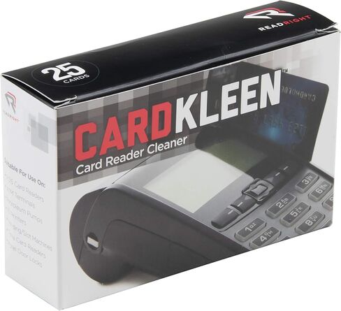 اقرأ يمين RR1222 Cardkleen بطاقات تنظيف الرأس المغناطيسية المشبعة ، 3 3/8 "× 2 1/8" (صندوق 25) in Kuwait