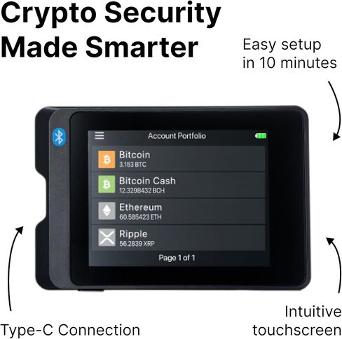 SecuX W20 Trend Micro Edition، محفظة أجهزة التشفير الأكثر أمانًا مع دعم Bluetooth وNFT، شاشة لمس كبيرة، للبيتكوين، Ethereum، BTC، ETH، SOL، LTC، Doge، BNB، Dash، XLM، ERC20، BSC والمزيد in Kuwait