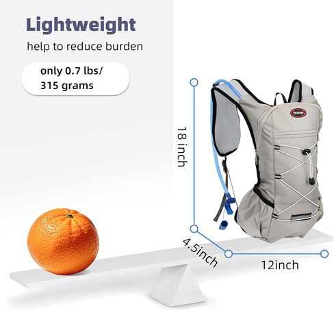 2 Pack Hydration Backpack Pack with 2L Hydration Bladders, TNYSPORT Lightweight Breathable Water Backpack with Multiple Pockets, Reinforced Shoulder Straps for Hiking, Running, Biking in Kuwait