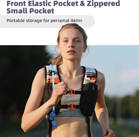 2 Pack Hydration Backpack Pack with 2L Hydration Bladders, TNYSPORT Lightweight Breathable Water Backpack with Multiple Pockets, Reinforced Shoulder Straps for Hiking, Running, Biking in Kuwait