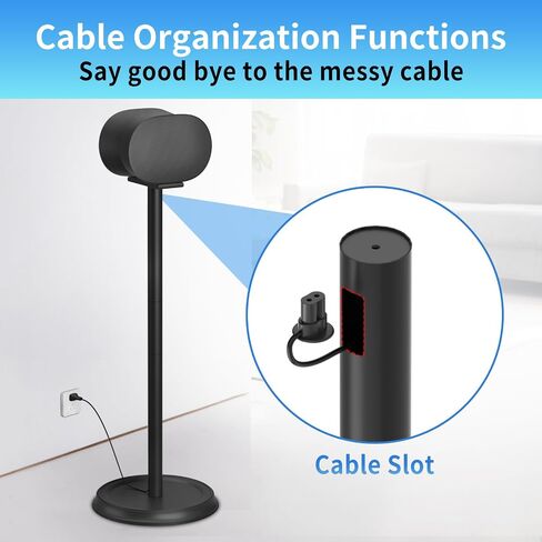 مكبر صوت شاق للخدمة الشاقة في Sonos Era 300 Stand Black with Cable Management Floor Smeter in Kuwait