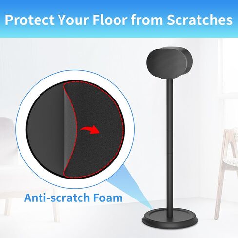 مكبر صوت شاق للخدمة الشاقة في Sonos Era 300 Stand Black with Cable Management Floor Smeter in Kuwait