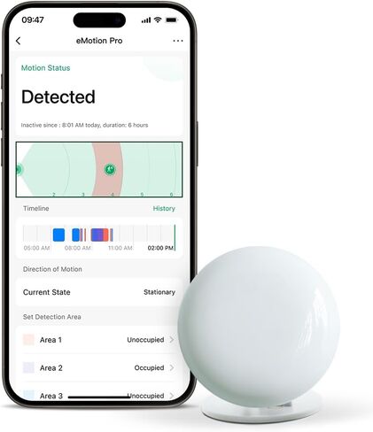 Emotion Pro Presence Sensor,24Ghz mmWave Radar Motion Sensor,Motion2MQTT Home Assistant,Compatible with Alexa and Google Home,No Hub Required in Kuwait