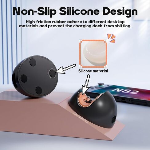 Switch Charging Dock for Nintendo Switch 2 (2025) or 1/Lite/OLED,Portable Carrying Charging Station for Travel or Outdoor and Home(No Cable Included in Saudi Arabia