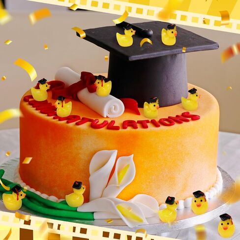 Rotatingpals 150 Pcs Mini Resin Graduation Ducks with Black Graduation Hat Mini Resin Ducks Miniature Ducks Figurine Graduation Party Favors Art Crafts for Graduation Gifts Family School in Saudi Arabia