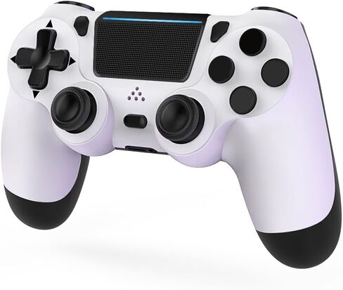 MOVONE Wireless Controller for PS4,Dual Vibration Game Joystick/Motion Sensing/Touchpad/Speaker/3.5mm Headphone,Compatible with PS4/Slim/Pro Console/PC(white+black) in Kuwait