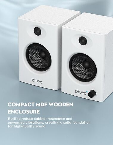 مكبرات الصوت Ohayo 60W للكمبيوتر للموسيقى والألعاب ، Bluetooth 5.3 ، مكبرات صوت Stereo 2.0 لجهاز الكمبيوتر المكتبي أو الكمبيوتر المحمول ، إدخال 3.5 مم RCA ، مدخلات USB ، زوج واحد ، أسود in Kuwait
