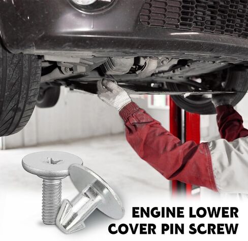 HEVLE Lower Engine Cover Bolt Pin Screws, 6PCS Splash Shield Hardware Bolts 90674-TY2-A01 and 2PCS Engine Lower Cover Pin Screws 90105-TBA-A00 Compatible with Honda Accord Civic CR-V Acura (8PCS) in Saudi Arabia