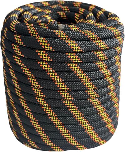 حبل arborist braided polyester climbing rope 1/2inch x 100ft 48 خيوط الحبل الأسود الثور لمختلف التطبيقات في الهواء الطلق ، البناء ، الشجرة ، السحب ، الأرجوحة ، التسلق in Kuwait