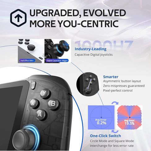 OnePro Cloud Handheld Portable Remote Play Gaming Console, For Xbox Cloud Gaming, NVIDIA GeForce NOW, Playstation, PC, Long-Battery Life, 7" 1080P Touchscreen, Lightweight Retro Game Handheld - 64G in Saudi Arabia