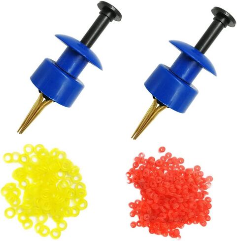 2X Pellet Bander Tool Micro Bait Bands Banding Match Coarse Fishing Terminal Tackle Set w/ 600 Bands in Saudi Arabia