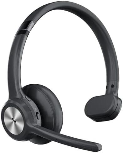 Bluetooth headset Wireless Trucker Headset with Noise Cancelling & Mute Button,40Hrs Driver Headphone for Cellphone Office Work in Saudi Arabia