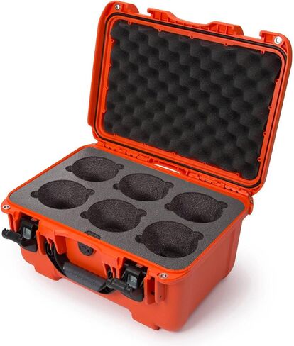 Nanuk 918 Waterproof Hard Case with Custom Foam Insert for 6 Lenses - Silver in Saudi Arabia