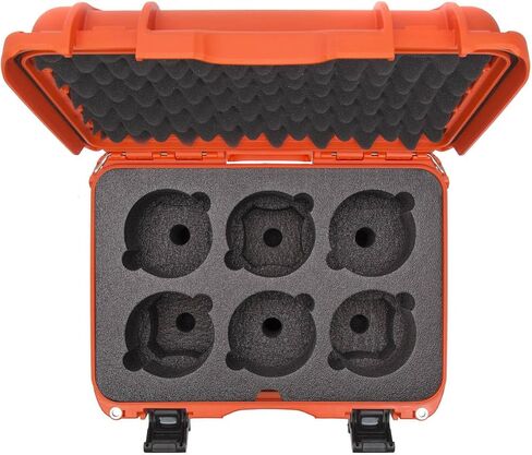 Nanuk 918 Waterproof Hard Case with Custom Foam Insert for 6 Lenses - Silver in Saudi Arabia