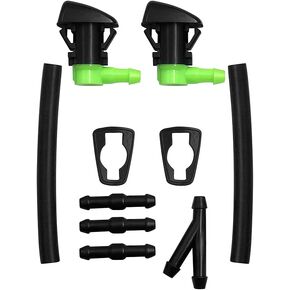 2 Pcs Adjustable Windshield Washer Nozzle kit - Fit for 2005-2010 Chrysler 300, 2008-2013 Jeep Liberty, 2008-2012 Chevy Malibu, 2005-2010 Pontiac G6, 2005-2008 Dodge Magnum, Wiper Fluid Spray Nozzle