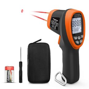 BTMETER BT-1500 مقياس حرارة غير ملامس 30:1 مسدس ميزان حرارة ليزر صناعي، -58 درجة فهرنهايت إلى 2732 درجة فهرنهايت (-50 درجة مئوية ~ 1500 درجة مئوية) ميزان حرارة عالي الحرارة بالأشعة تحت الحمراء (ليس للإنسان)