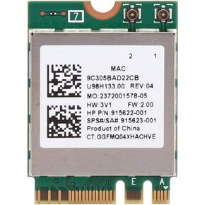 ASHATA WLAN Card WiFi Card,Network Card RTL8822BE Dual Band 2.4G/5G M.2 Interface Support for Bluetooth 4.2,Support for Win 7, for Win 8 and for Win 10 System