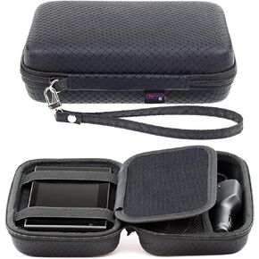Digicharge Hard Carrying Case for Tomtom Go Comfort 5’’ Go Supreme 5’’ Via 1425 1525 M SE 1425M 1525M 1525TM Go 52 Go 520 5200 Rider 500 550 Trucker 550 5-Inch GPS with Accessory Storage and Lanyard