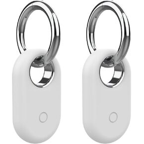 Compatible with Smart tag 2 case, Silicone with SmartTag2 Keychain Full Body Shockproof, Anti-Scratch for Backpacks, Car Keys,Luggage, Valuables (Black,Black)