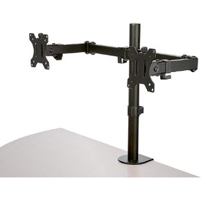 StarTech.com Desk Mount Dual Monitor Arm - Desk Clamp/Grommet VESA Monitor Mount for up to 32 inch Displays - Ergonomic Articulating Monitor Arm - Height Adjustable/Tilt/Swivel/Rotating (ARMDUAL2)